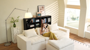 Modular Sectional Sofa Cloud Sectional Sofa L Shaped Sofa Deep Seat Living Sofa Lazy Living Room Couch