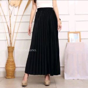 rok plisket rok bludru premium maxi long skirt formal  rok panjang wanita