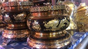 Bát Hương Phúc Rồng Đen Bóng - Bát Hương Đẹp Bằng Đồng 3 Cỡ