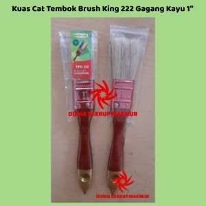 Kuas Cat Tembok Gagang Kayu Brush King 1" Inch / Kuas Cat Gagang Kayu 2.5CM