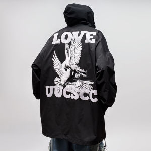 Loose American Oversized Hooded Sun Protection Jacket