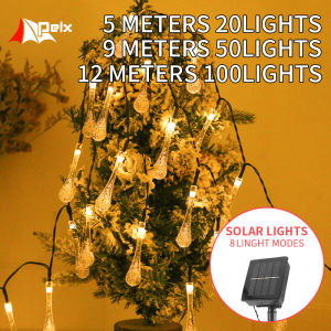 solar christmas lights outdoor waterproof 50/100 LED Raindrop Fairy Lights decor Garden Fairy Lamp