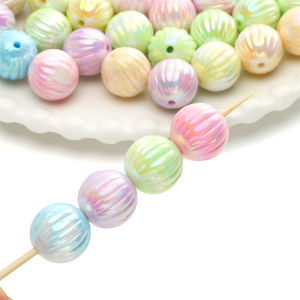 5ชิ้น16มม. อะคริลิคแข็งฟักทองสีสดใสลูกปัดเสน่ห์สำหรับเครื่องประดับทำอุปกรณ์สร้อยคอ DIY สร้อยข้อมือต่างหู