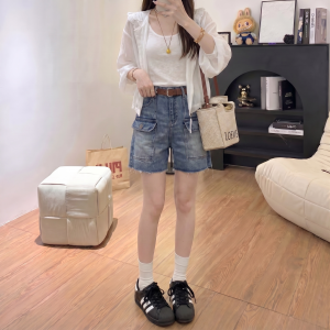 AIYITI | Retro Loose Fit Plus Size Denim Shorts