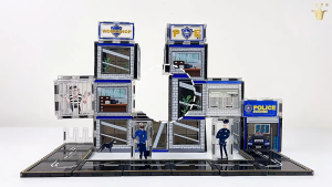 67PCS Colorful Magnetic Tiles for Kids Police Theme Building Blocks Gift for Kids Mainan Budak
