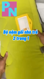 Bộ Nệm Gối Gấp gọn nhà trẻ 2 trong 1 Bộ Nệm Đi Học Mầm Non Bella Vải Cara Xốp khổ 60x130cm MềmMát