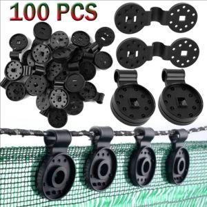 50/100pcs Sun Shade Net Clips Polyethylene Plastic Barbed Hook Fix Clamp Secure Non-Slip Durable Reusable for Greenhouse Shade Cloth Household Fence Netting Outdoor