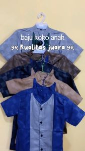 Oktapiyani Kids Setelan Anak Laki Laki Sarkoci Baju Ngaji Lebaran Bonus Peci Usia 1-10 Tahun