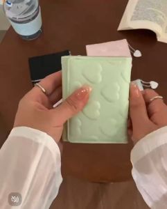 Korean Fashion Love Print PU Short Trifold Wallet For Woman Love Zero Wallet Various Colors Adorable Girl Bags