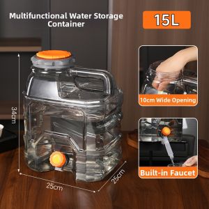 TAFUMAN | Food-grade Thickened PC Water Storage Bucket for Tea Brewing with Faucet