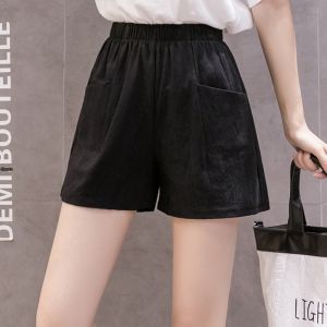 Loose Cotton Running Shorts Womens Summer High Waist Large Size Sporty Hot Pants Casual Wide Leg Pants Pure Cotton Outerwear