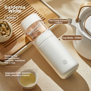 RELEA | Tea Water Separation Ceramic Insulated Cup