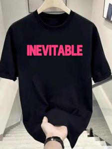 เสื้อยืดคอกลมแขนสั้นผู้ชายสไตล์อเมริกัน ทรงหลวม ใส่สบาย ผ้าฝ้าย ลายตัวอักษร แฟชั่นฤดูร้อน สำหรับเยาวชน