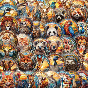 50Pcs Animal Cathedral Glass Stickers: A Complete Guide