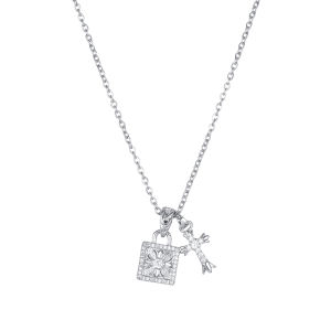 Full Drill Cross Pendant Necklace Womens Luxury Design High-End Sensation Clavicle Chain French Elegance Chain Accessory