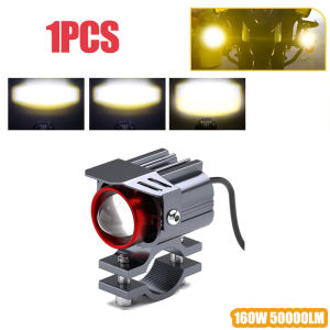 Erruson 160W 50000LM Motorcycle light For Motorbike Off-road Front Auxiliary 6000k/3000k Super Bright Mini Driving Led Headlight