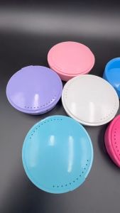 กล่องรีเทนเนอร์ มีกระจก ขนาดพกพา กล่องจัดเก็บฟันปลอม ลายน่ารัก กล่องใส่ฟันปลอม