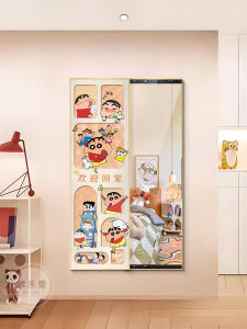 Invisible Clothes Mirror Decorative Painting Sliding Full Body Mirror Entrance Hall Hanging Art Modern Style Invisible Mirror