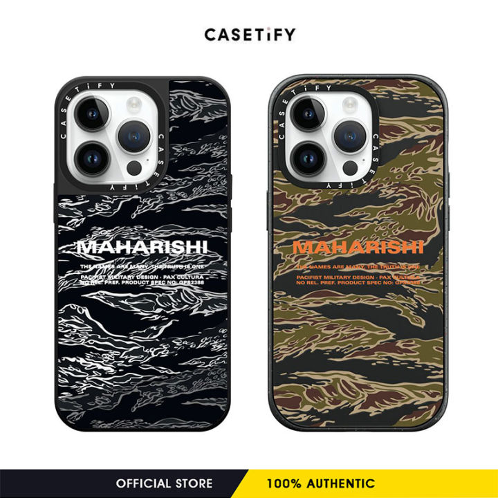 Casetify Maharishi Tigerstripe Dark Green Case for iPhone 14 Pro Max iPhone 13 Pro Max iPhone 12 Pro Max iPhone 14 Plus iPhone 12 13 14 Pro Phone Case Protective Cover Authentic Original