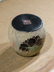 Chinese Art Antique Stool Garden Courtyard Tea Table Stylish Hallway Shoe Changing Stool Lotus Stool Creative Small Low Stool