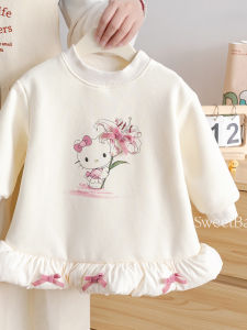 Winter Cartoon Hooded Thickened Bow Skirt