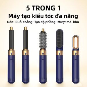 Máy Sấy Tóc 5 Trong 1 Lược Chải Tạo Kiểu Nóng Dùng Cho Salon Uốn Duỗi Tạo Phồng Kèm Máy Uốn Tóc Máy Duỗi Tóc Cho Người Lớn