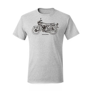 Honda | Honda Mens and Womens T-shirt Summer New Cotton Tee Honda CB 350 Racing Car Short-sleeved Spring Autumn Motorcycle Cycling Top