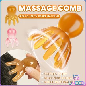 Need Resin Octopus Massage Comb Portable 8-Prong Head SPA Massage Comb