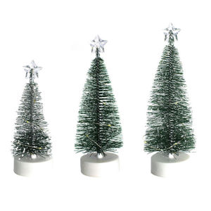 Three Miniature Christmas Trees for Holiday Decor Perfect for Christmas Parties and Gift Displays