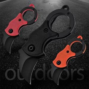 Outdoor Folding Stainless Steel Keychain Hanging Pendant Courier Box Peeler Fixed Blade Multi EDC Tool