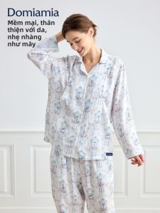 DOMIAMIA | Breathable Bamboo Cotton Spring-Summer Maternity Nursing Pajamas