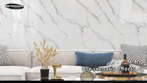Wall Sticker Self Adhesive Foam Wallpaper Marble Peel and Stick Countertop Paper - Waterproof Marble Contact Paper 47" x 110" Thick Self-Adhesive Film for Kitchen Bathroom Vanity Cabinets Tables