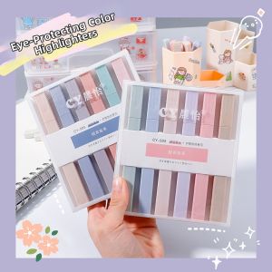 Bút Dạ Quang Màu Nhạt Đầu Mềm 6 Cây