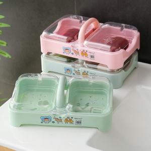 Besee | Double-layer Large Soap Box with Lid Two-in-One