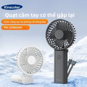 Quạt Cầm Tay Mini KINSCOTER Quạt Làm Mát Có Thể Gập Lại 5200mAh Có Chức Năng Sạc Dự Phòng Giấc Ngủ Tự Nhiên Ưu Đãi Các Chế Độ Gió Cho Văn Phòng Tại Nhà