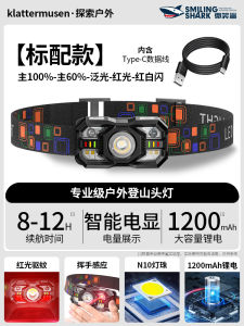 Rechargeable LED Headlamp Climbing Mountain Outdoor Long Endurance Ultra-Bright Light Elastic Elastic Band Waterproof