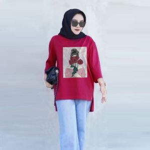 MRSBAJU - ATASAN OVERSIZE / KAOS PINGUIN / ATASAN TERBARU / KAOS OVERSIZE / ATASAN MURAH - FN OVERSIZE WANITA BUNGA