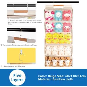 Transparent Moisture-Proof Door Hanging Storage Bag