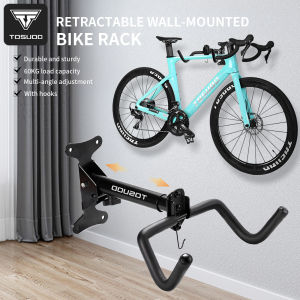 TOSUOD Bicycle Wall Mount Rack Adjustable Carbon Steel Indoor Bike Parking Rack Road And Mountain Bikes Display Rack Accessories