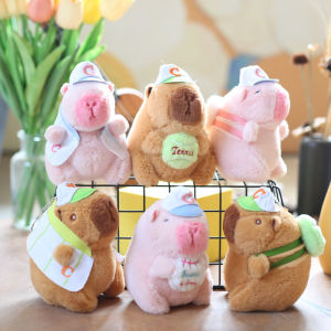 Gấu bông Capybara Túi Rùa Chảy Mũi Thổi Bong Bóng Thú bông Chuột Lang Béo Mini
