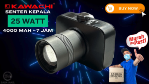 Senter Kepala Premium Kawachi 25w 25 Watt LED Super Terang LY-251Z Zoom In / Out Dual Color Putih Kuning Waterproof Lithium Cas Recas Rechargeable Isi Ulang Tahan Lama 7 Jam 4000 mAh Outdoor Headlight Camping Berburu Laz Mellius Store COD
