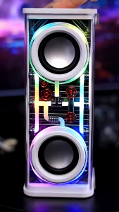 V8 Transparent Bluetooth Speaker – Portable Wireless LED Mini Speaker with 3D Surround Sound