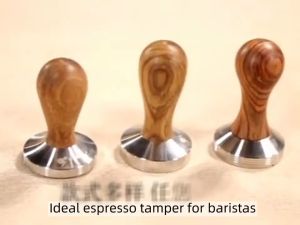 🎁 LAHOME Tamper Espresso Wood Hand Tamper 51mm Tamper Coffee Tamper Coffee Press Tool Tamper Espresso Ecocoffee 304 Stainless Steel Coffee Tamper 51MM Maracoon Coffee Distributor Coffee Powder Hammer KFJ