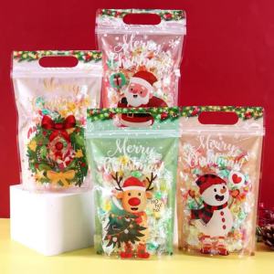 10/20 Chiếc Túi Quà Giáng Sinh Hoạt Hình Ông Già Noel Tuần Lộc Thiết Kế Kẹo Bánh Quy Túi Cho Kỳ Nghỉ Mùa Đông Nhà Trang Trí Tiệc Xmas Dự Tiệc
