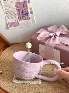 Retro Rock Texture Ceramic Mugs 350ml Universal Drinking Coffee Cups for Women Birthday Gifts Handmade Crafted without Lid