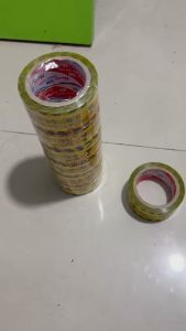 Băng Keo OPP Hàng Dễ Vỡ Khổ 46mm Loại 100yard Cây 6 Cuộn 1.2kg Vàng Đen
