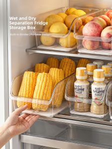 MODERN SWEETHOME | Food Storage Organization Box Freshness Drawer Type With Water Drain Board