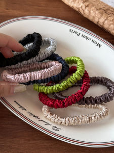 Silk Hair Ties Womens High Elasticity Hair Bands New 2025 Fashion Hair Accessories Korean Style Fresh Outlined Hair Bands