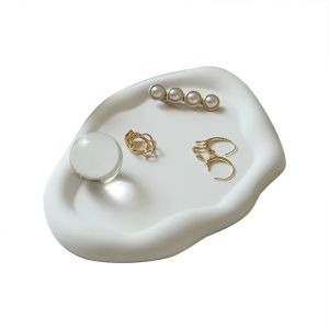 Gypsum Jewelry Display Tray Jewelry Holder Organizer Storage Irregular Disk Plate Ring Bracelet Necklace Jewelry Decoration