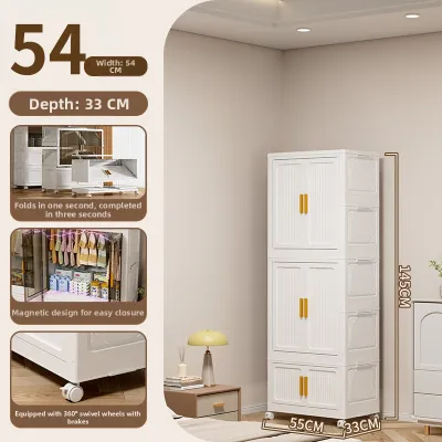 Foldable Multi-functional Baby Clothes Storage Cabinet